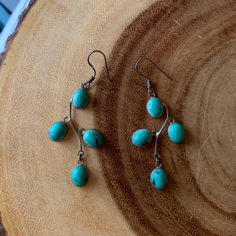 Sterling silver and turquoise earrings